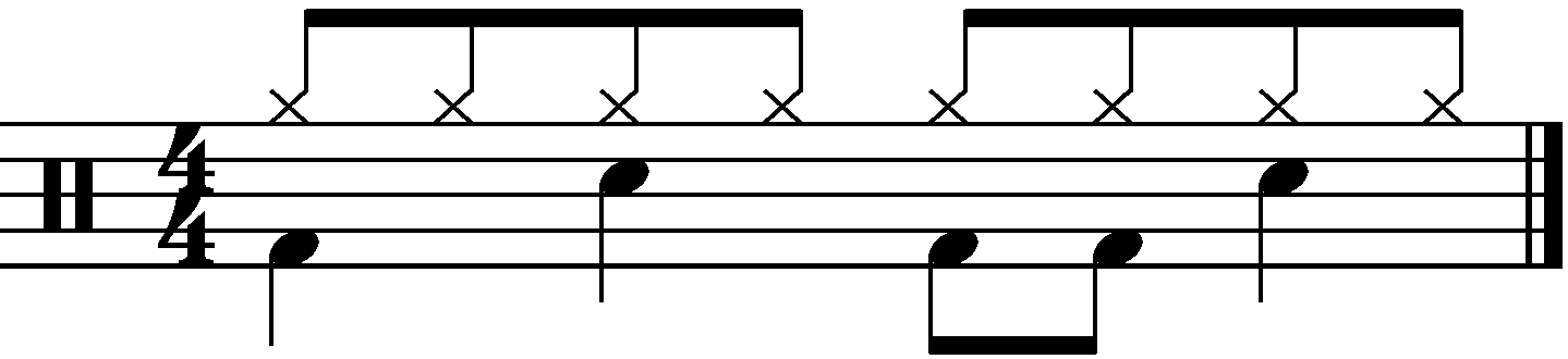 A bar of 4/4 groove.