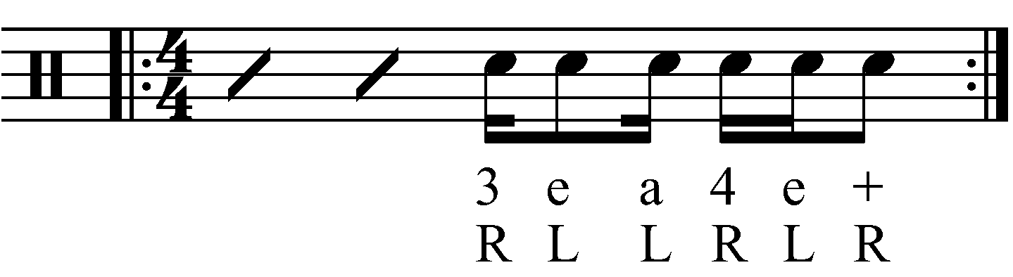 The rhythm for the fills within this lesson