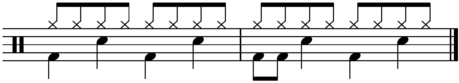 2 Bar Grooves - Example 1b