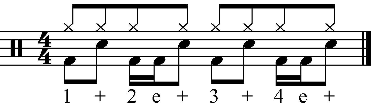 An example of a double time groove
