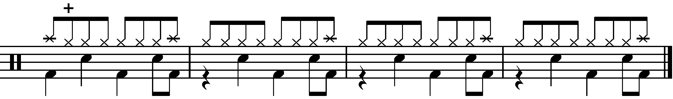 An groove with pushed crashes