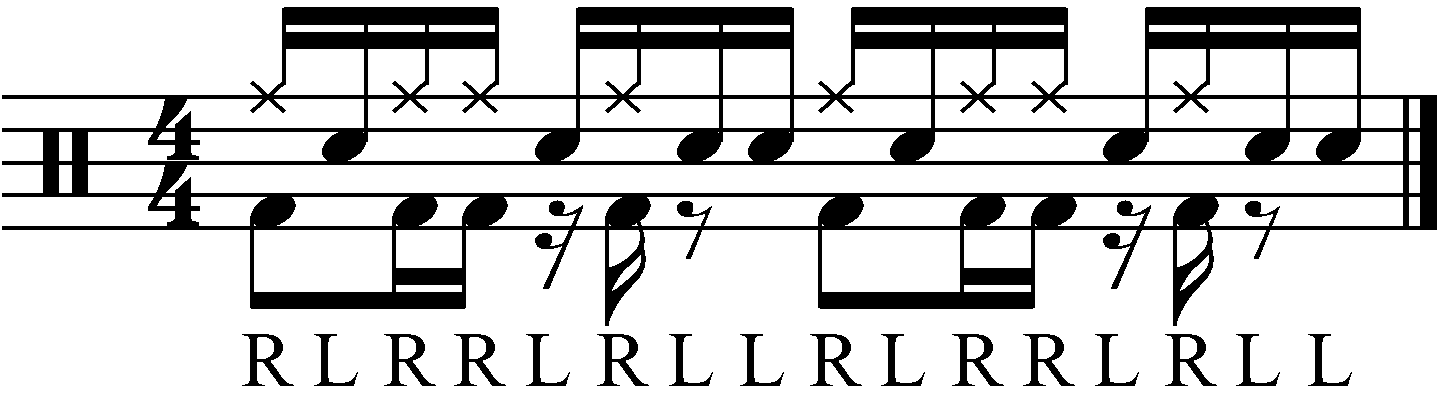 A fill using the paradiddle