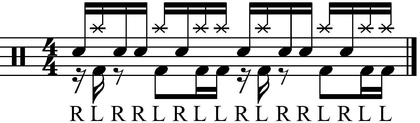 A fill using the paradiddle