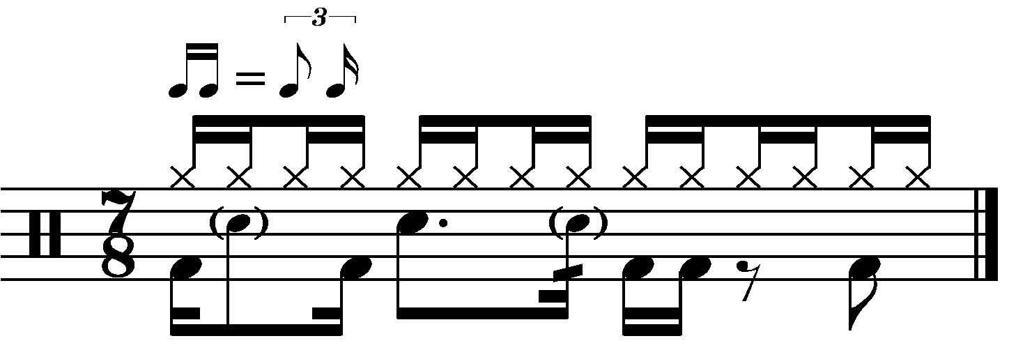 A 7/8 Groove With A Swung 16th Right Hand