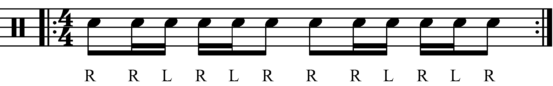 16th Note to 32nd Note hand speed exercise.