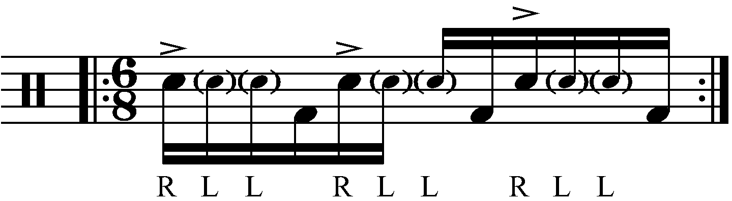 The R L L F exercise in 6/8