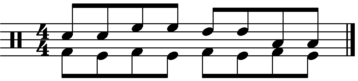 Constructing fills with constant 8th note double kick.