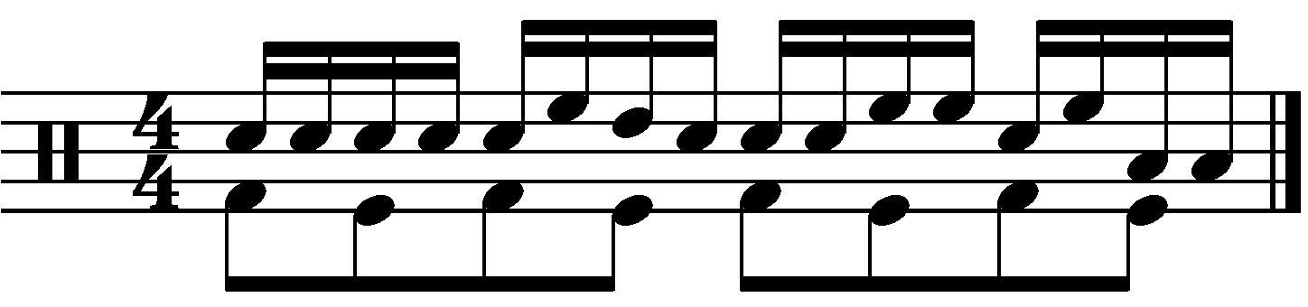 Constructing fills with constant 8th note double kick.