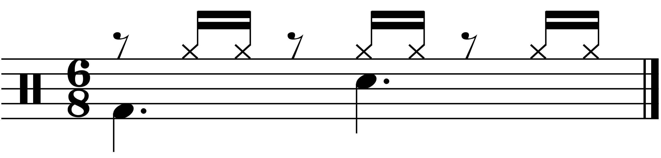 A 6/8 right hand groove concept.