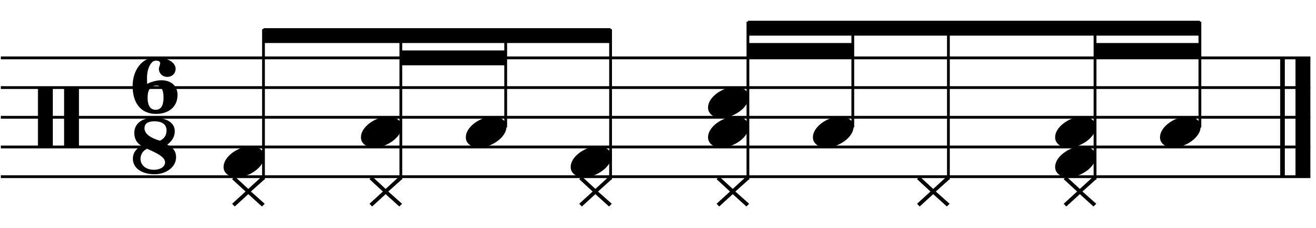 A 6/8 groove example