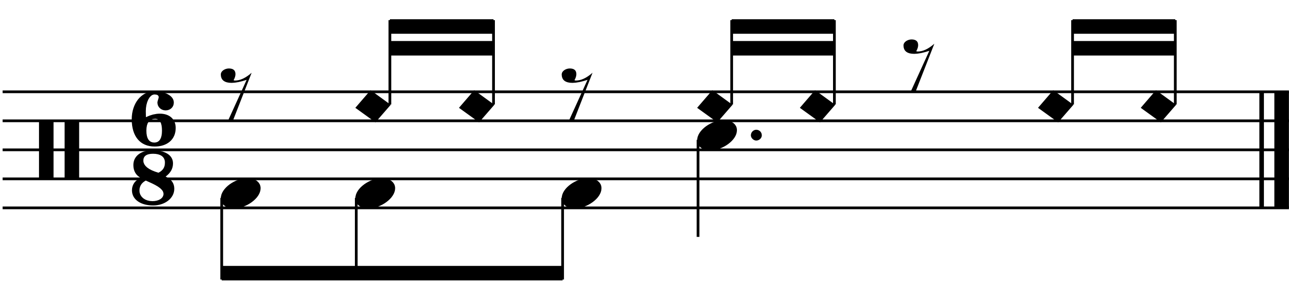 A 6/8 right hand groove concept.