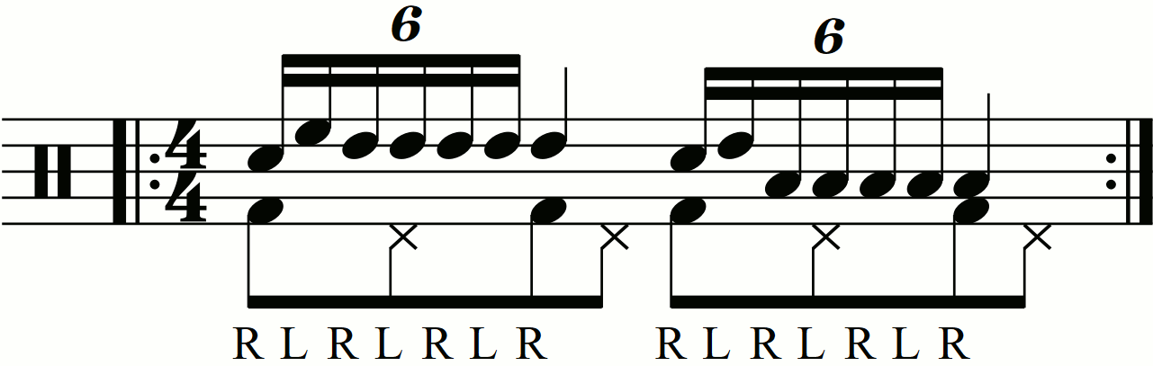 An orchestrated single stroke seven