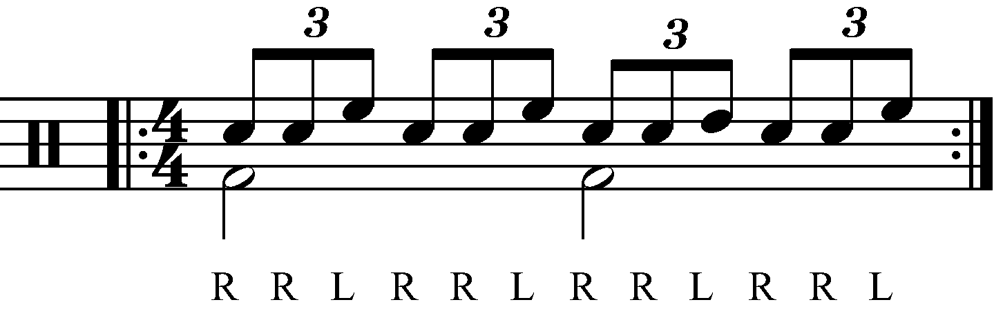 Reverse triplet with moving singles