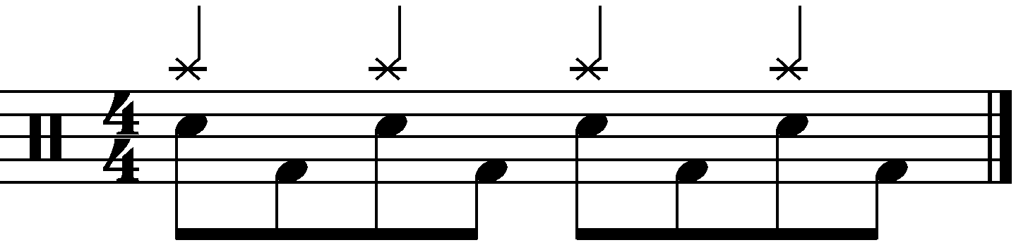 A fill using the second voicing approach