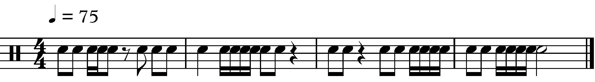 An example of a sight reading test