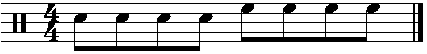 A full bar fill made of eighth notes.