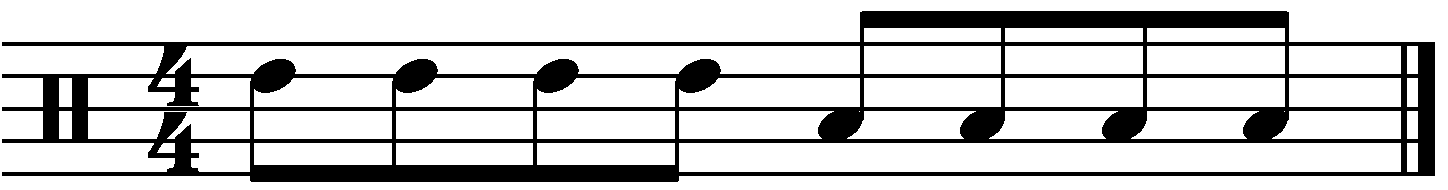 A full bar fill made of eighth notes.