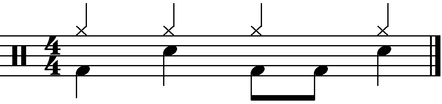 You first quarter note hi hat groove