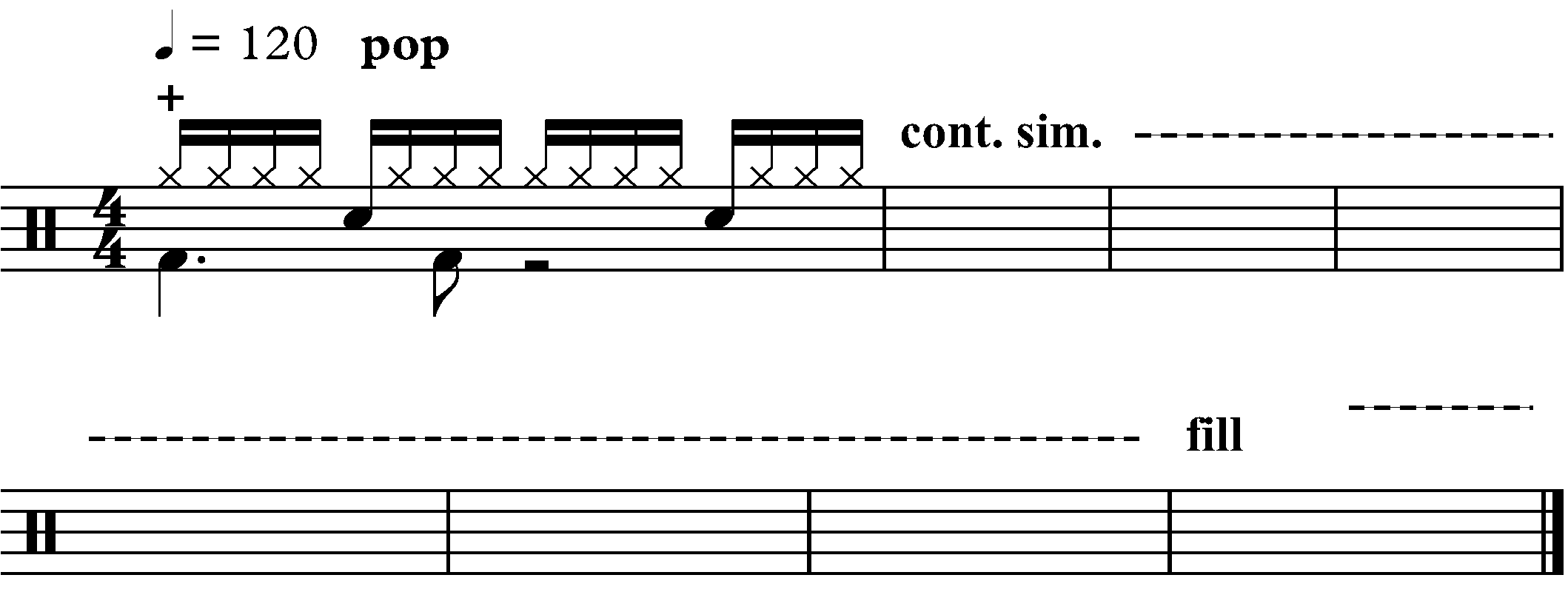 The sheet music for the exercise