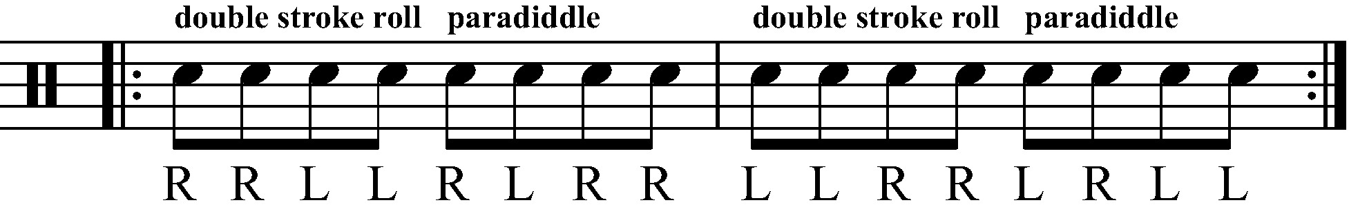 Doubles To Paradiddles As Eighth Notes