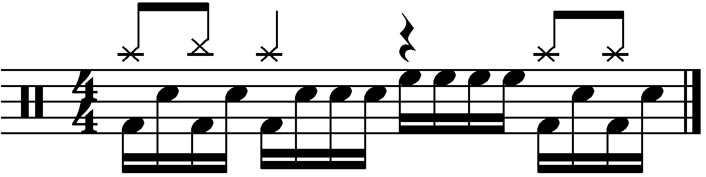 A fill with eighth note crashes
