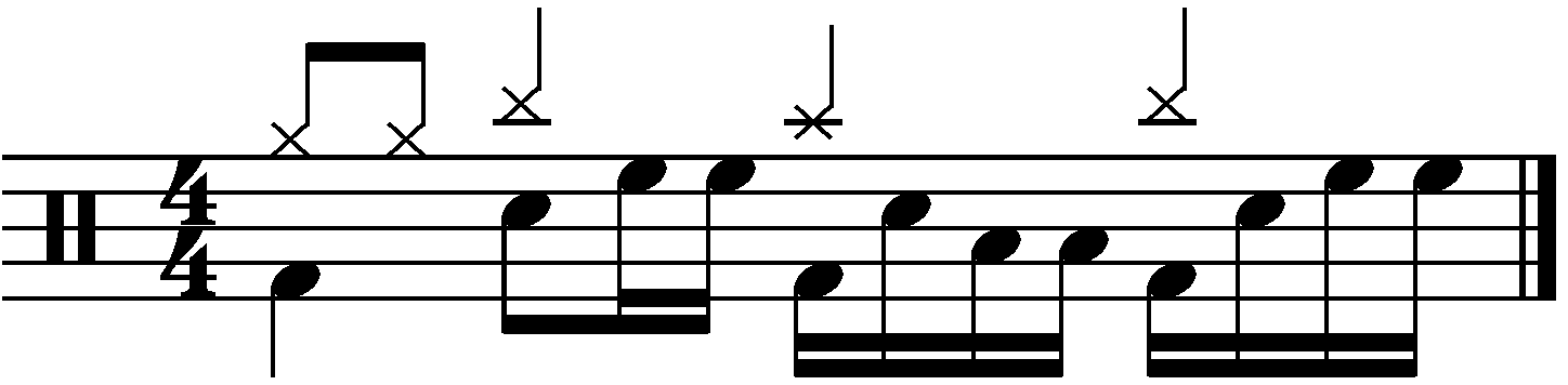 A fill with quarter note crashes