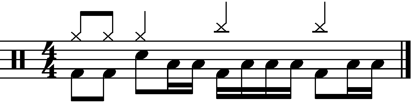 A fill with quarter note crashes