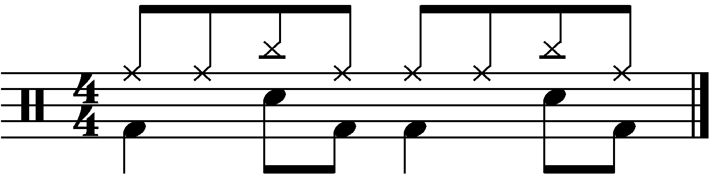 A fill with crashes on the snares