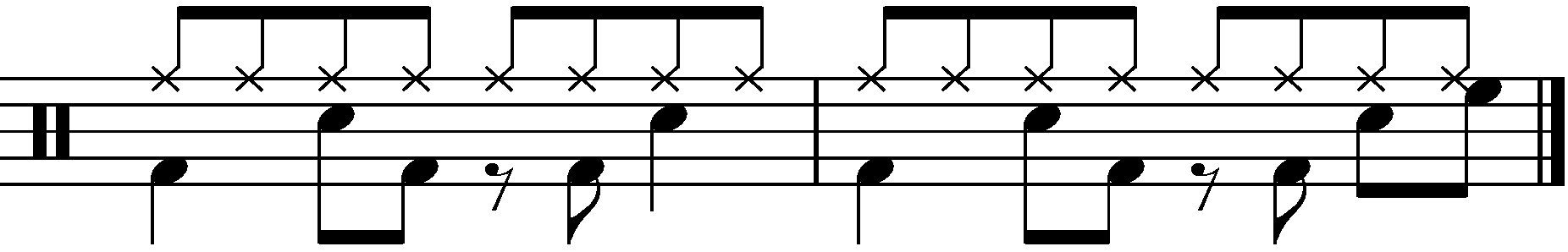 2 Bar Grooves - Example 3e