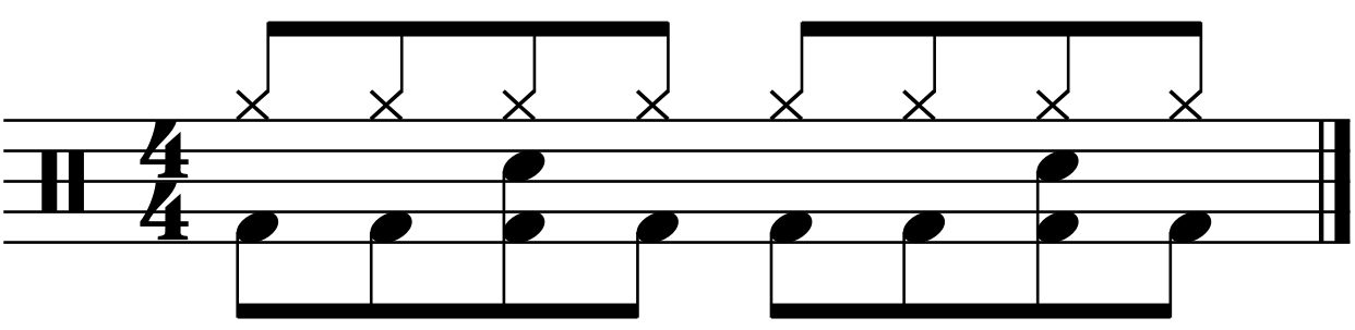 Grooves with constant eighth kicks