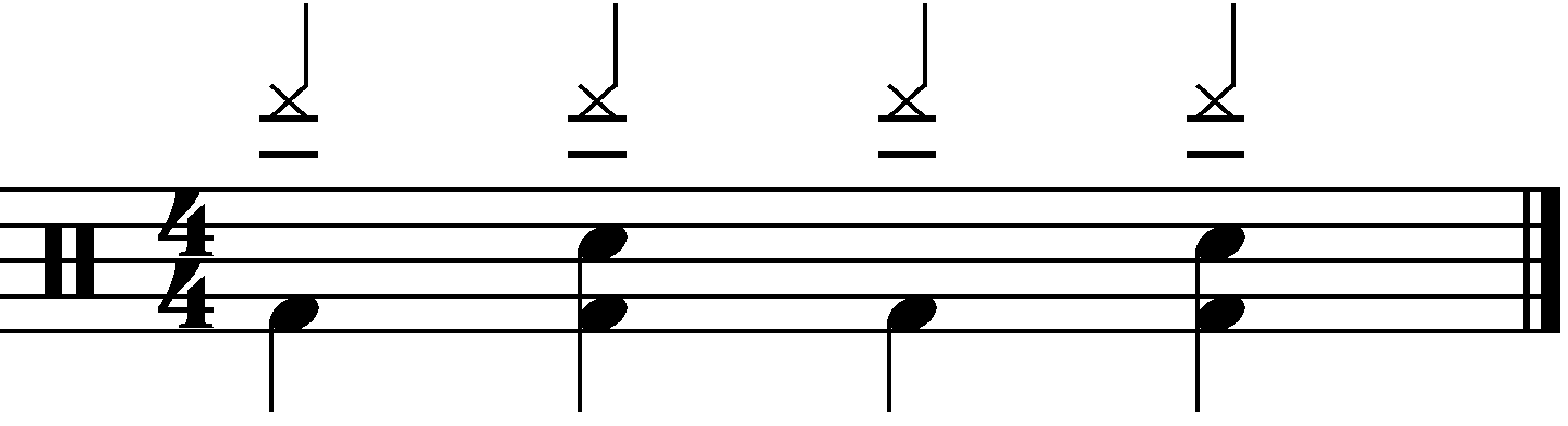A groove with the right hand played on a china