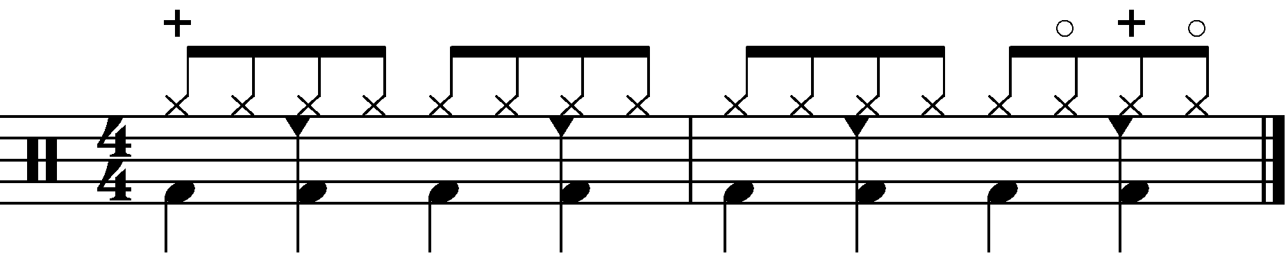 A groove with the left hand played on a cowbell