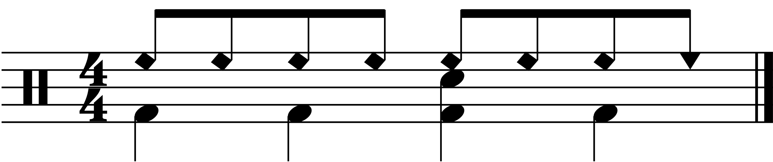 A groove with the right hand played on a cowbell