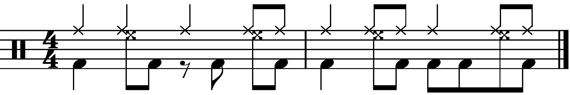 A groove with the left hand played on a tambourine