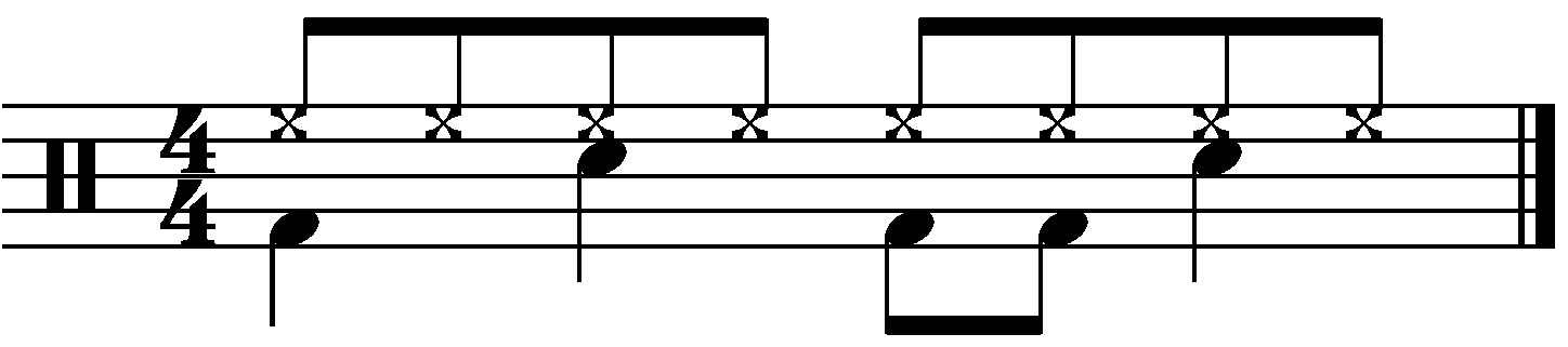 A groove with the right hand played on a tambourine