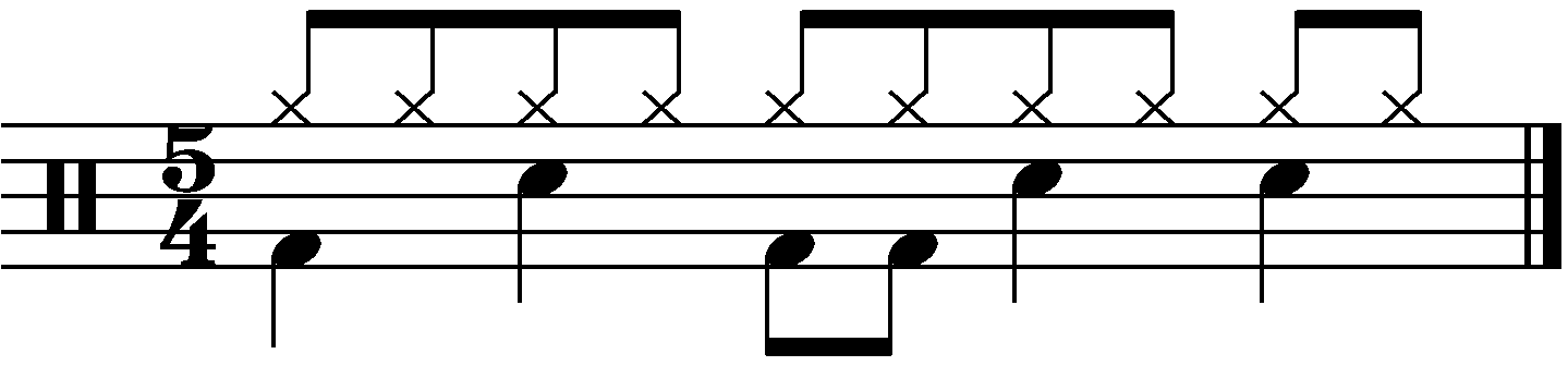 Basic 5/4 groove example 1