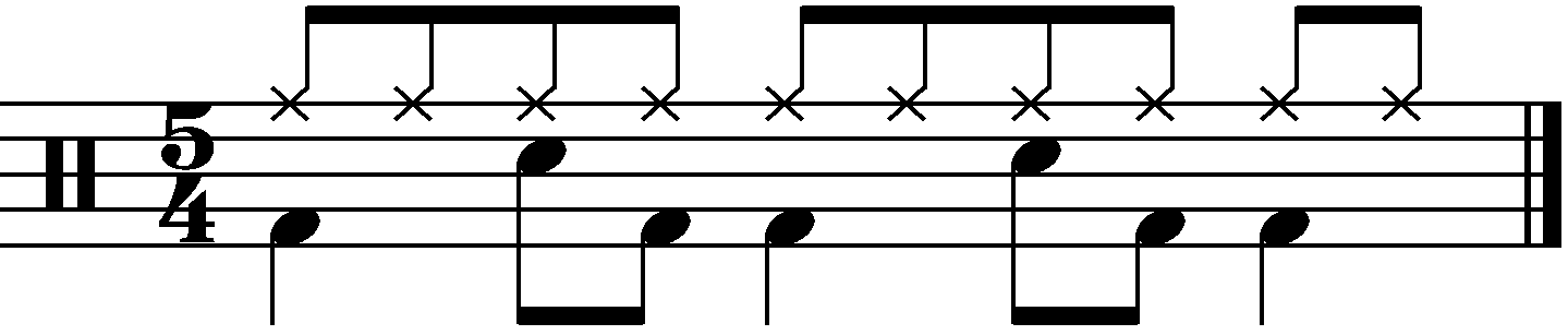 Basic 5/4 groove example 2