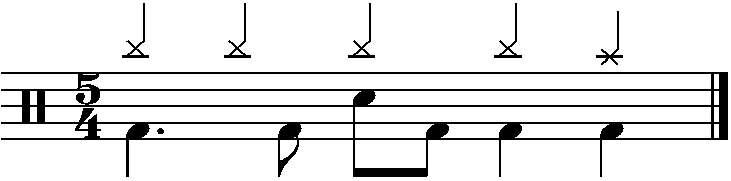 Basic 5/4 groove example 3
