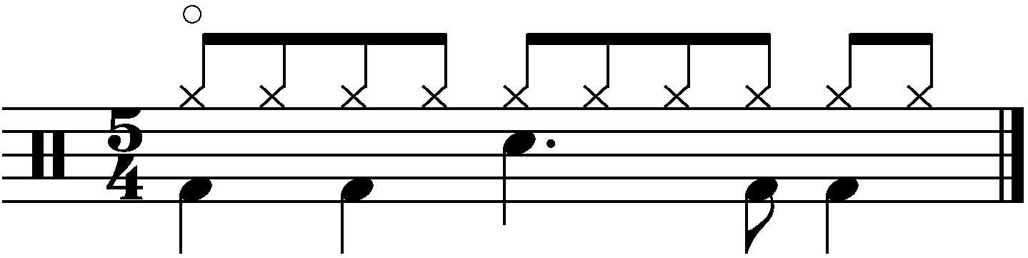 Basic 5/4 groove example 4