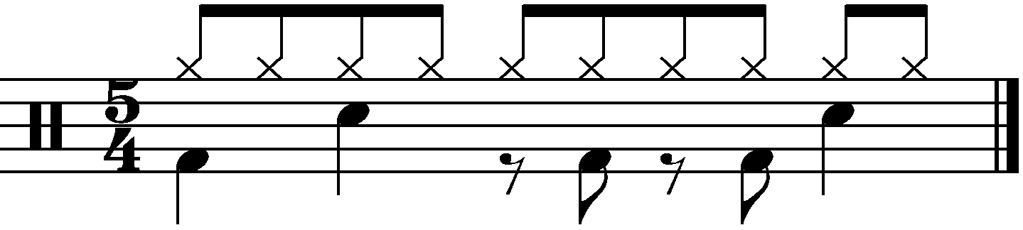 Basic 5/4 groove example 5
