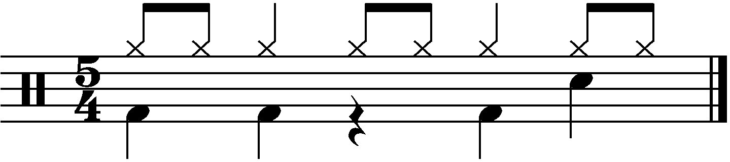 Basic 5/4 groove example 7