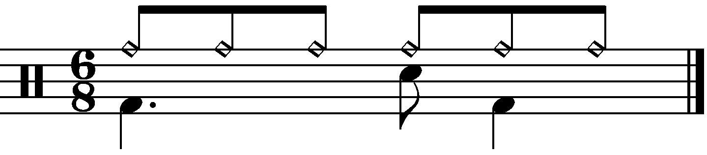 Basic 6/8 groove example 5