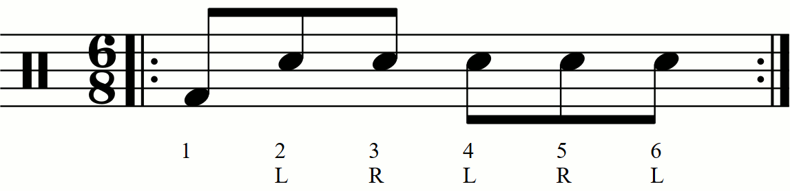 The 8th note version of the exercise.