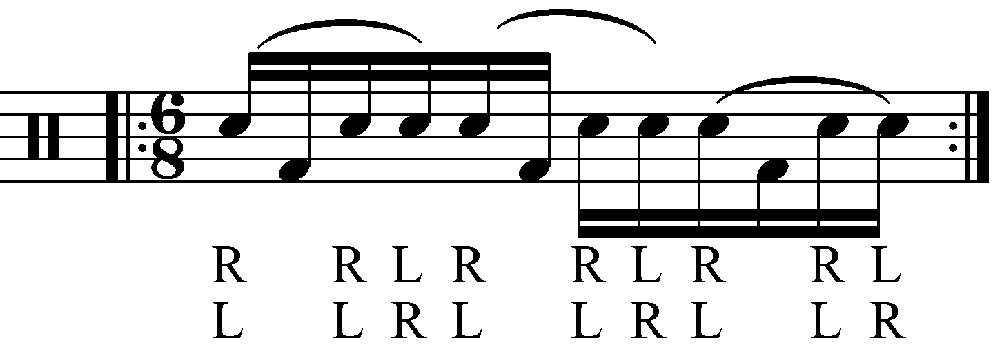 The 16th note version of the exercise.