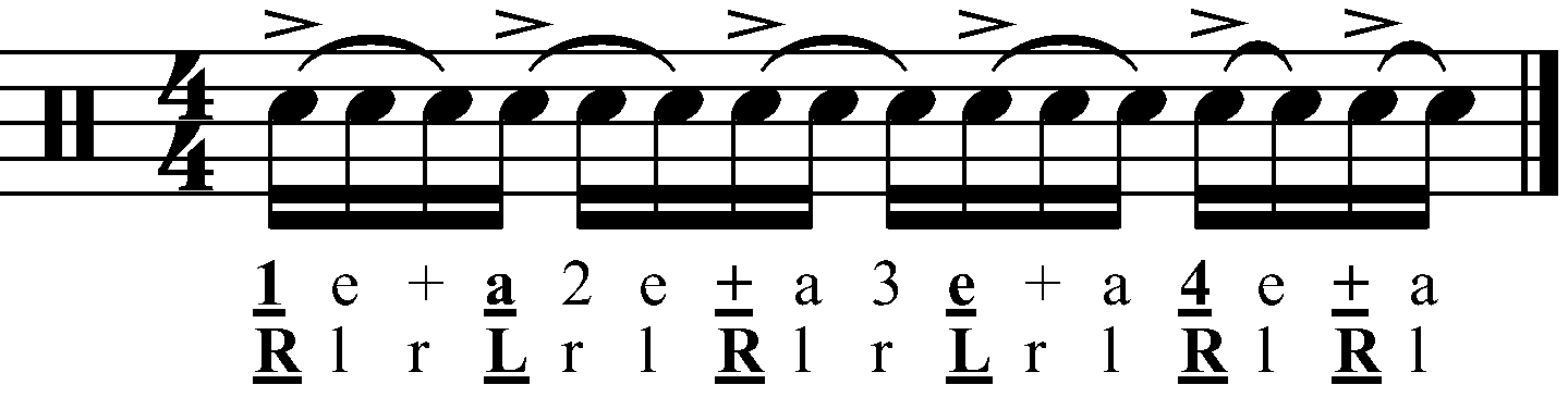The 33334 rhythm with an alternate end