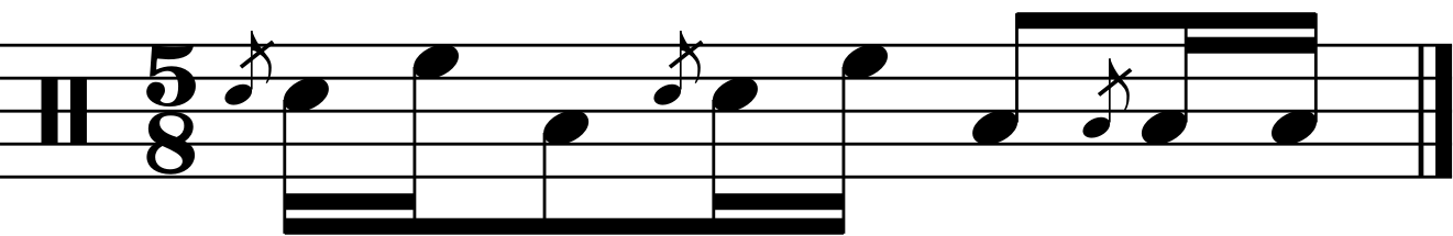 A 5/8 fill built from a specific rhythm