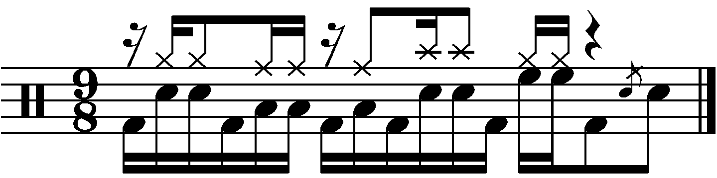 A Syncopated 9/8 Fill