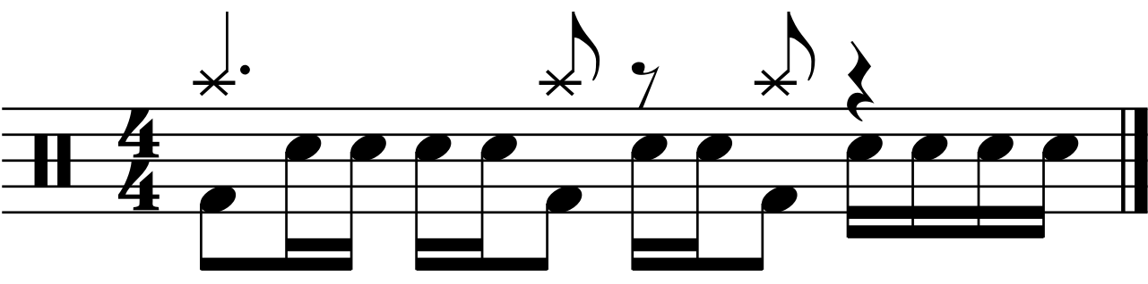 The basic rhythm for these fills