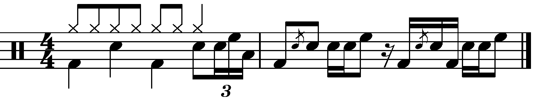 A single stroke four fill in the triangle shape