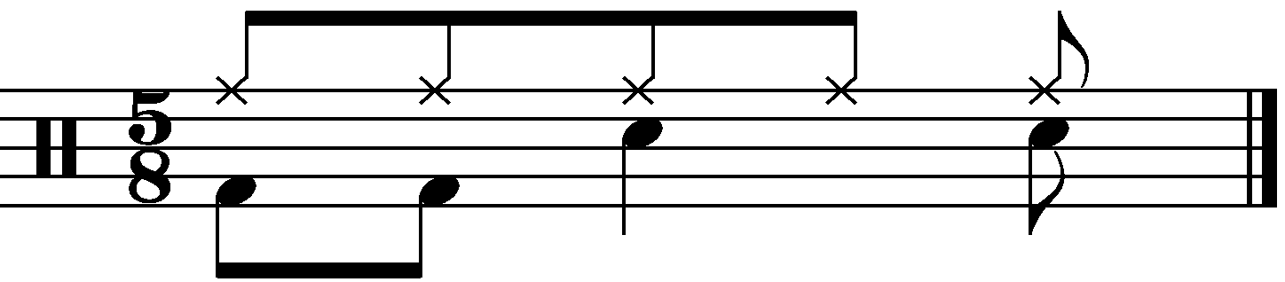 A simple 5/8 groove